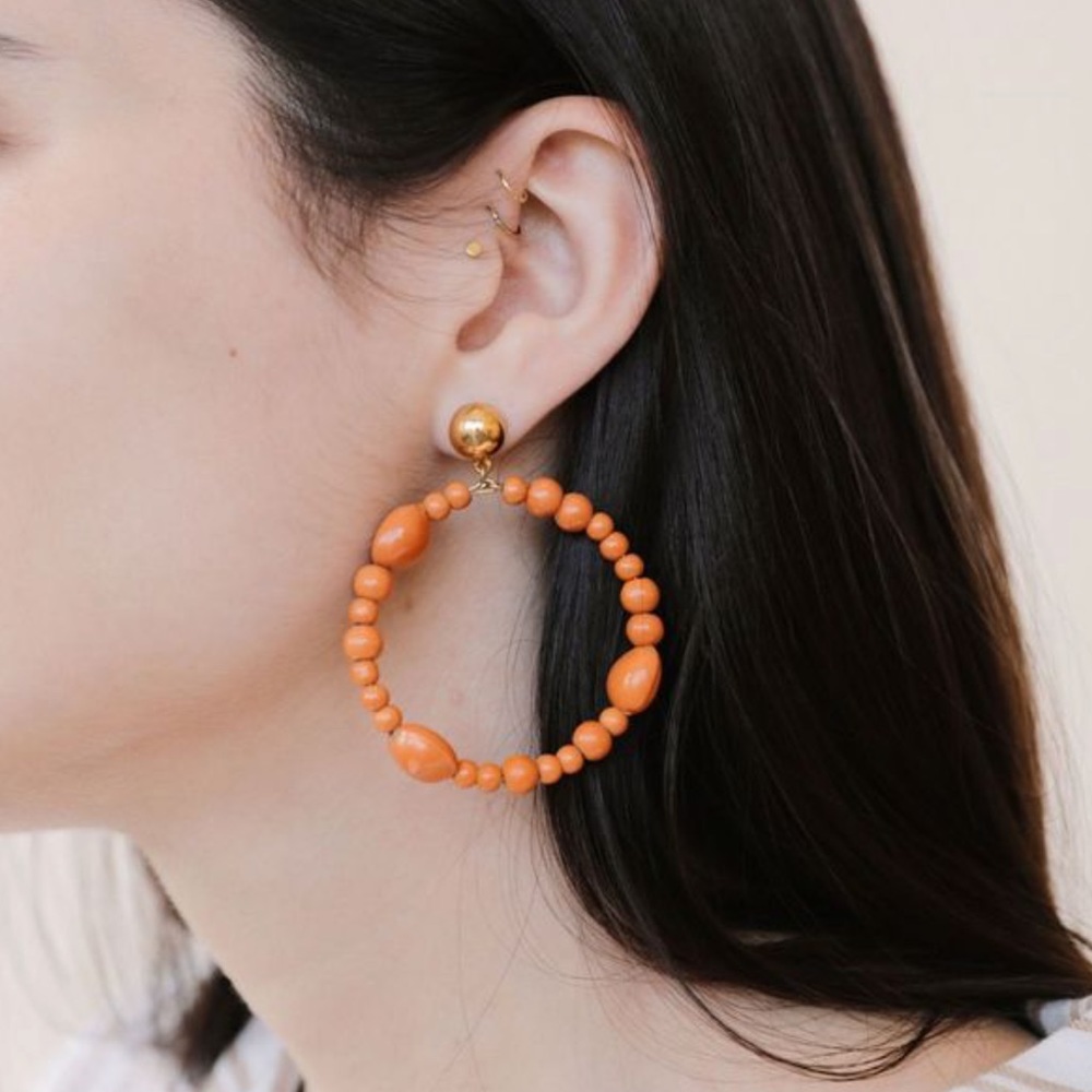 Paloma Wool Studio Hoop Earrings - Orange